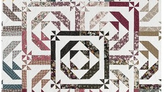 Sample of handmade disappearing pinwheel quilt